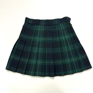 Vintage American Apparel plaid kilt XS green black pleated skirt Academia mini